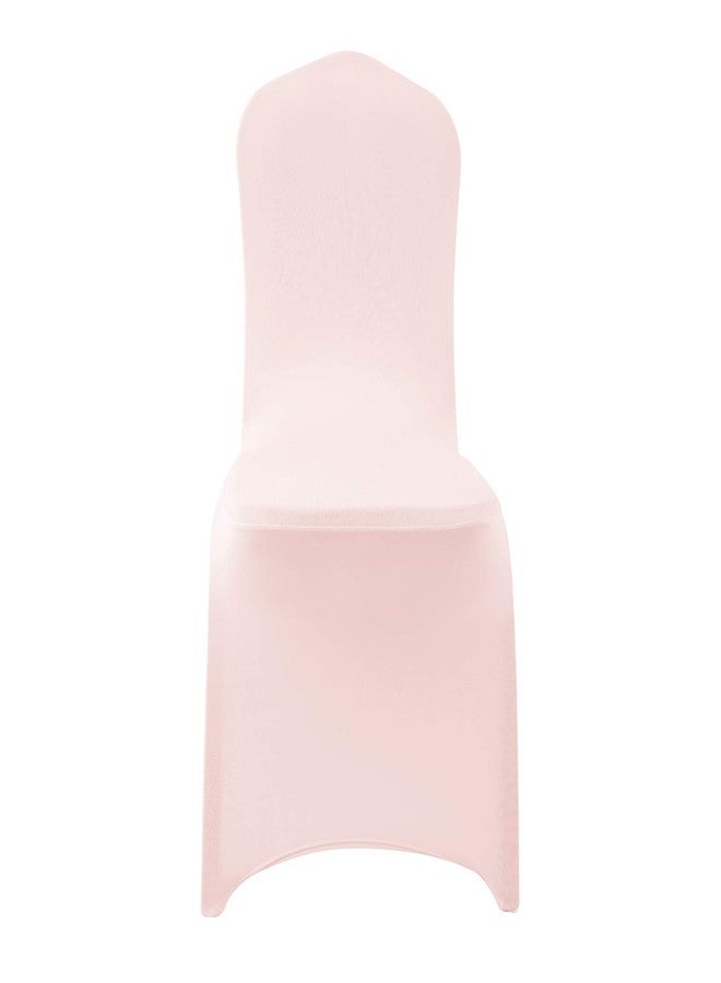 Peomeise 12pcs Stretch Spandex Chair Cover for Wedding Party Dining Banquet Event (Blush Pink, 12) - Image 2
